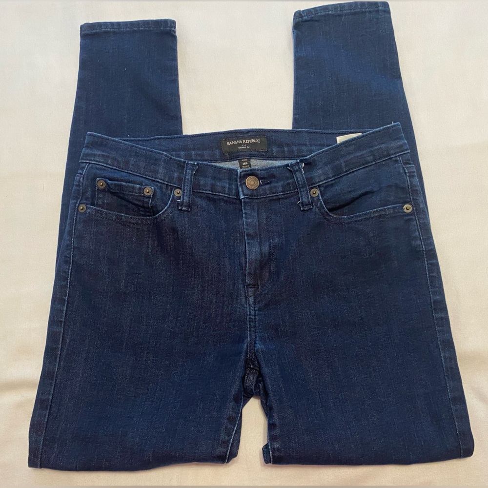 Banana Republic skinny fit petite dark wash jeans size 28/6